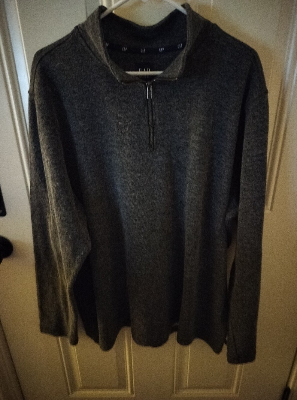 GAP Men's Dark Gray Quarter-Zip Sweater XXL